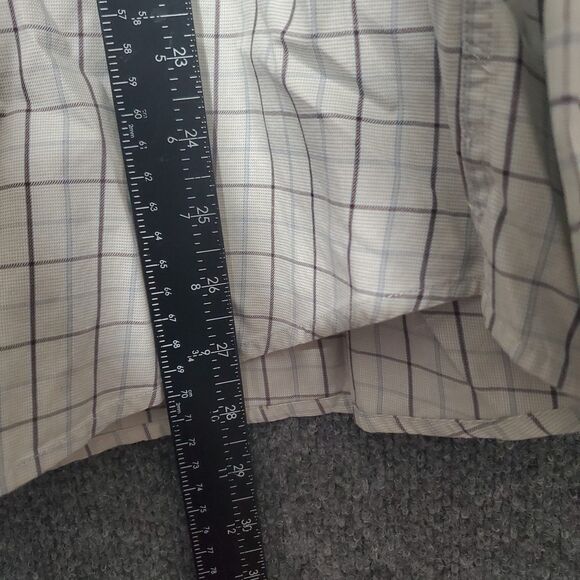 Vintage Faconnable Shirt Medium Check Plaid Mens Button Up Cotton Long Sleeve - Picture 6 of 10